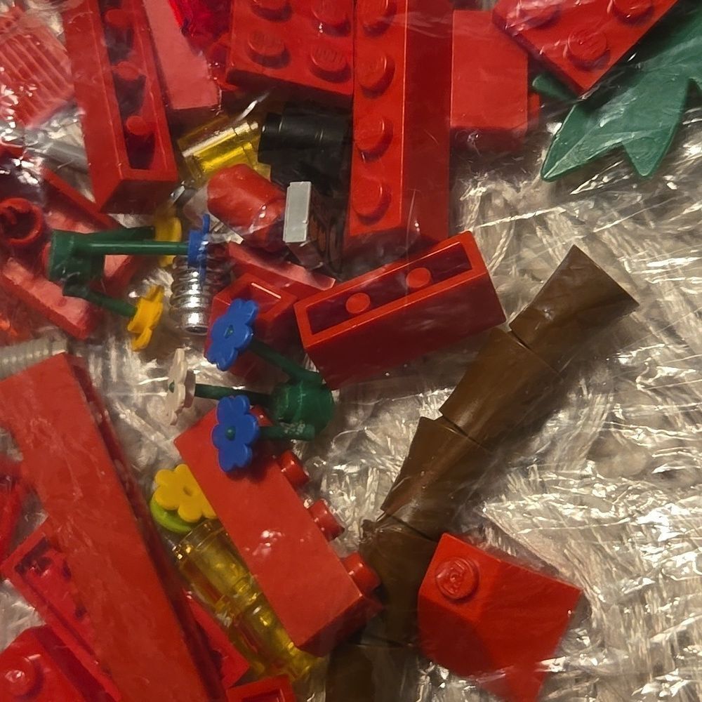 LEGO DUPLO tyco car LOT custom pieces vintage reds as seen colorful bag blocks - Picture 5 of 14